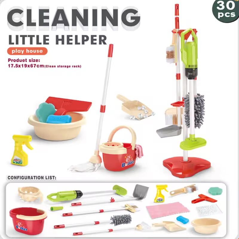 Kids Outdoor Broom - Çocuklar İçin Oyuncak Temizlik Aletleri, Ev