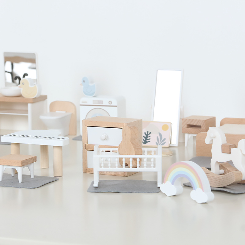 Kids Outdoor Kitchen Accessories - Modern oyuncak bebek evi mobilya mutfak