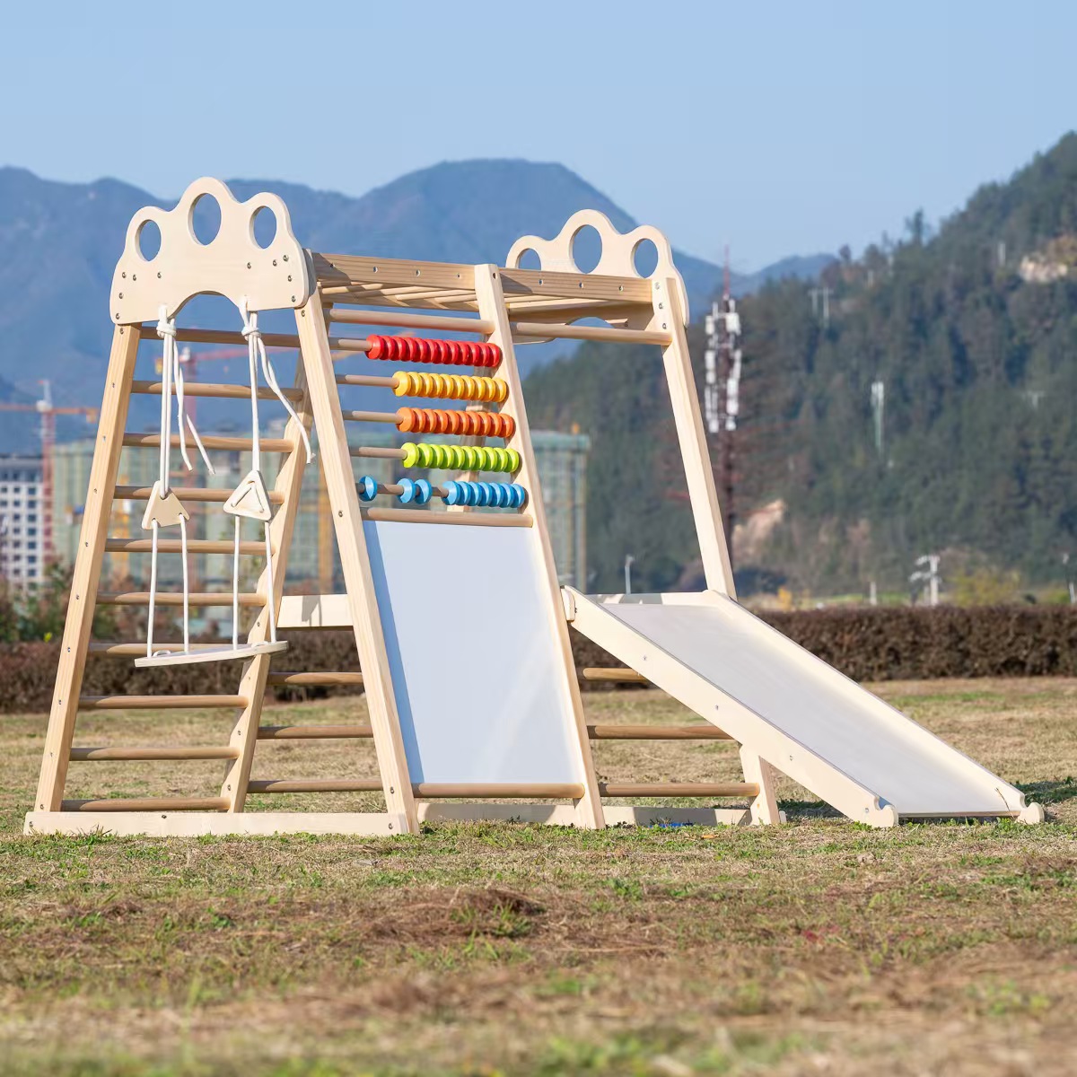 Büyük Ahşap Tırmanma Çerçevesi - Kids Outdoor Climbing Frame incelemesi ve fiyatı